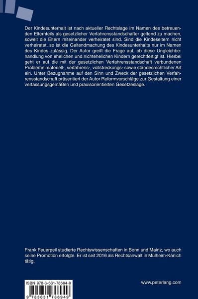 Produktbild: Die gesetzliche Verfahrensstandschaft im Kindesunterhaltsverfahren gem&auml;&szlig; &sect; 1629 Abs. 3 S. 1 BGB
