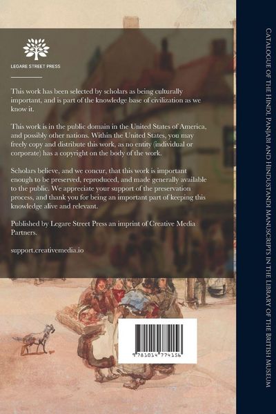 Produktbild: Catalogue of the Hindi, Panjabi and Hindustandi Manuscripts in the Library of the British Museum