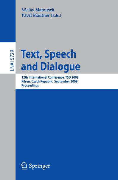 Produktbild: Text, Speech and Dialogue