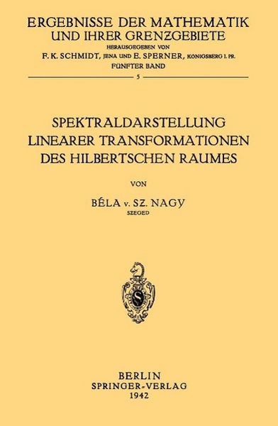 Produktbild: Spektraldarstellung Linearer Transformationen des Hilbertschen Raumes