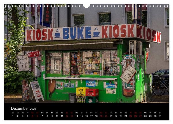 Produktbild: K&ouml;lsche Veedelskultur. B&uuml;dchen, Kioske und Trinkhallen. (Wandkalender 2026 DIN A3 quer), CALVENDO Monatskalender