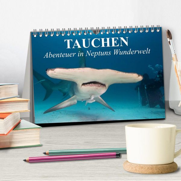 Produktbild: Tauchen - Abenteuer in Neptuns Wunderwelt (Tischkalender 2026 DIN A5 quer), CALVENDO Monatskalender