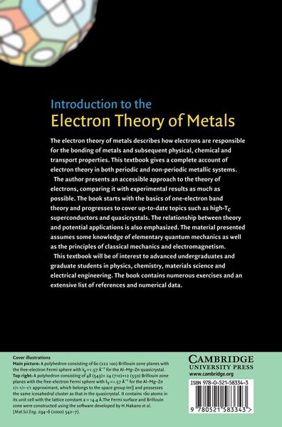Produktbild: Introduction to the Electron Theory of Metals