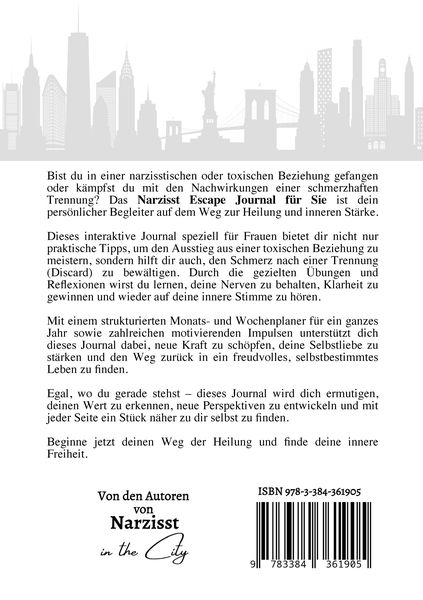 Produktbild: Narzisst Escape Journal f&uuml;r Sie - Interaktives Journal f&uuml;r Frauen zur Heilung von Narzissmus, Bew&auml;ltigung toxischer Beziehungen, St&auml;rkung des Selbstwerts und emotionalen Befreiung.