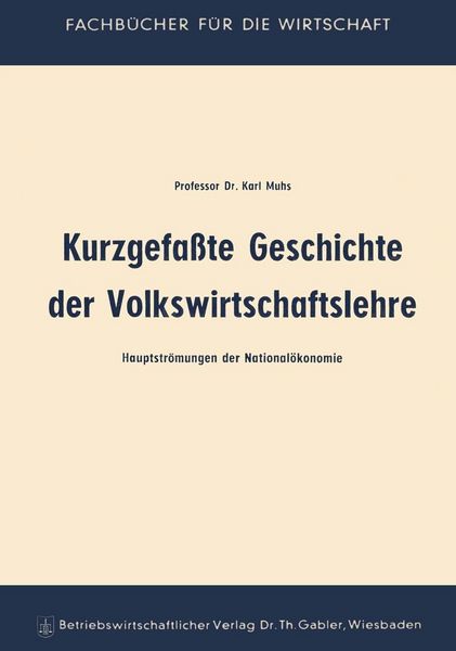 Produktbild: Kurzgefa&szlig;te Geschichte der Volkswirtschaftslehre