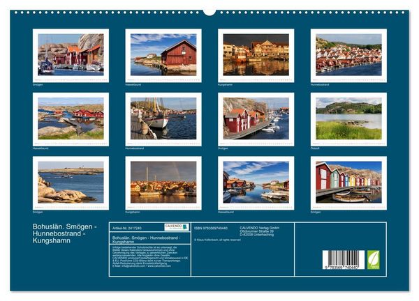 Produktbild: Bohusl&auml;n. Sm&ouml;gen - Hunnebostrand - Kungshamn (hochwertiger Premium Wandkalender 2027 DIN A2 quer), Kunstdruck in Hochglanz