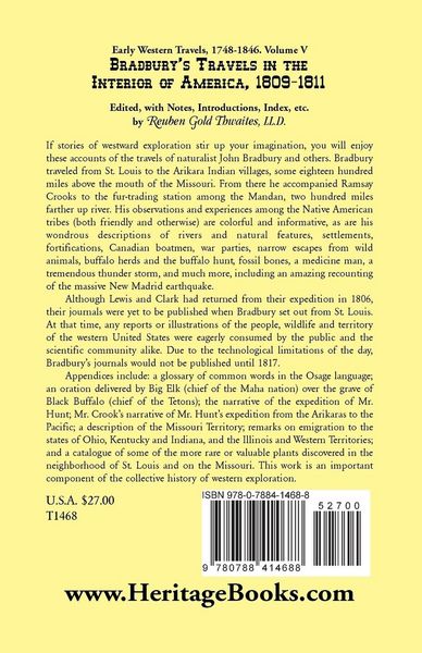 Produktbild: Early Western Travels, 1748-1846