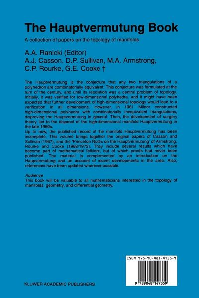 Produktbild: The Hauptvermutung Book