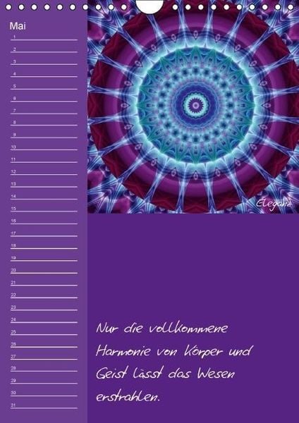 Produktbild: Mandala - Spiegel der Seele / immerw&auml;hrender Geburtstagskalender (Wandkalender immerw&auml;hrend DIN A4 hoch)