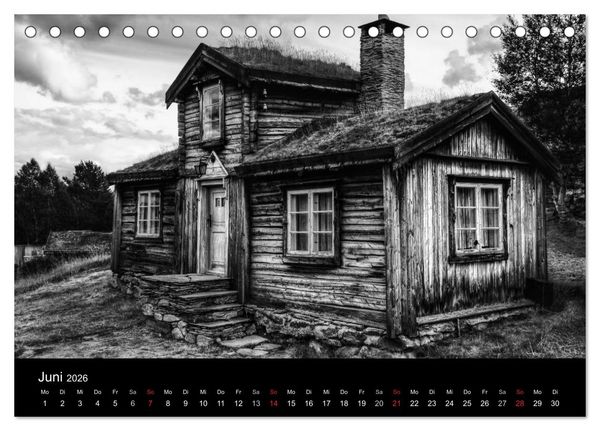 Produktbild: Objekte in schwarz weiss (Tischkalender 2026 DIN A5 quer), CALVENDO Monatskalender