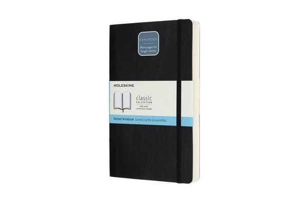 Produktbild: Moleskine Notizbuch Large/A5, Punktraster, Erweiterte Seitenanzahl, Schwarz