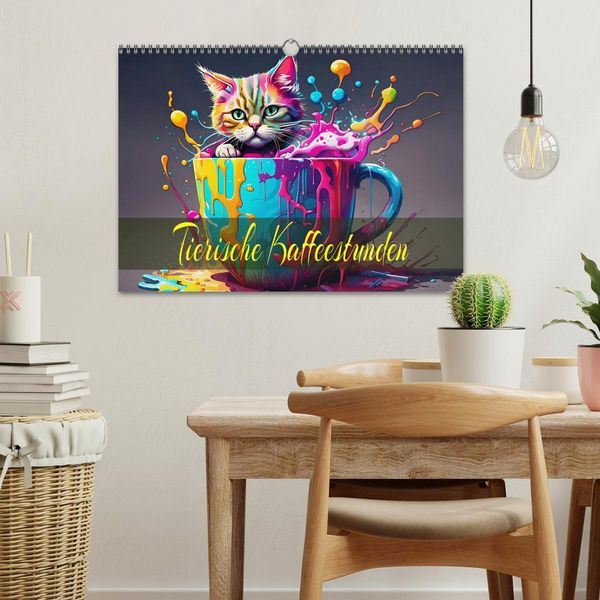 Produktbild: Tierische Kaffeestunden (Wandkalender 2026 DIN A3 quer), CALVENDO Monatskalender