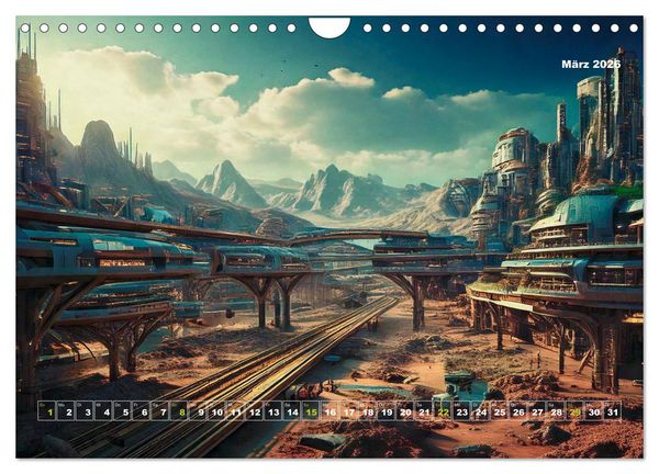Produktbild: Pionierbauten auf fremden Planeten (Wandkalender 2026 DIN A4 quer), CALVENDO Monatskalender