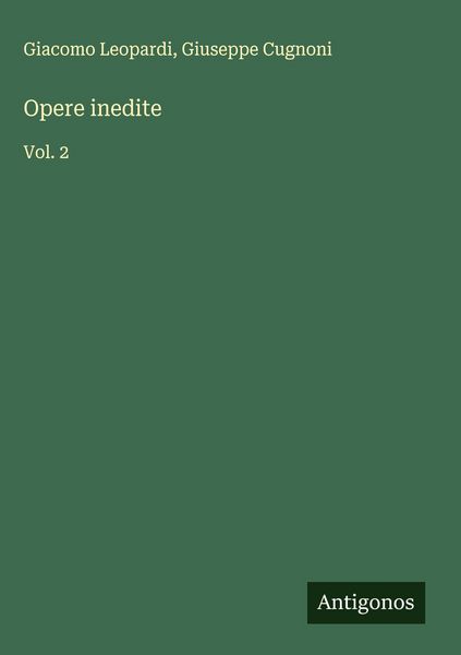 Produktbild: Opere inedite