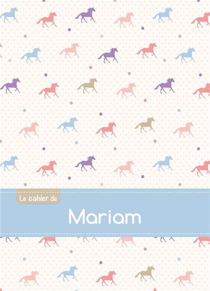 Produktbild: Cahier mariam blanc,96p,a5 chevaux