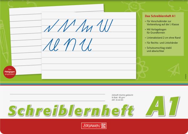 Produktbild: Brunnen Schreiblernheft A4quer Lin A1