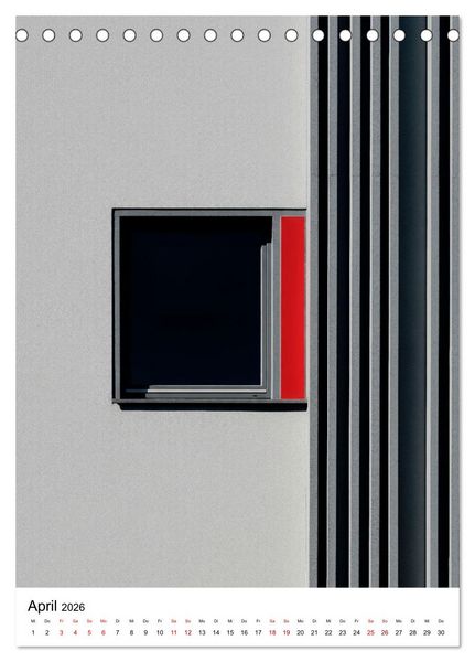 Produktbild: Fassaden-Architektur im Stil des BAUHAUS (Tischkalender 2026 DIN A5 hoch), CALVENDO Monatskalender
