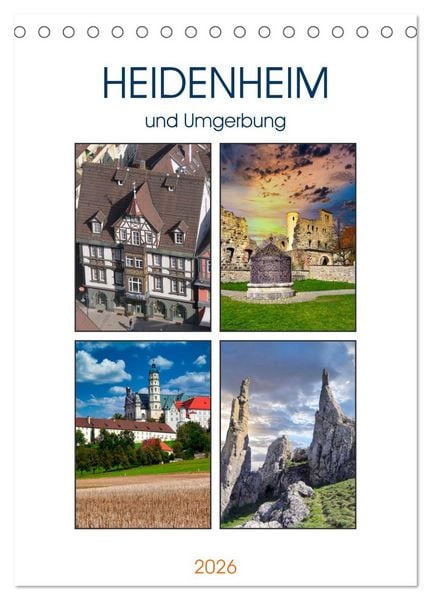 Produktbild: Heidenheim und Umgebung (Tischkalender 2026 DIN A5 hoch), CALVENDO Monatskalender