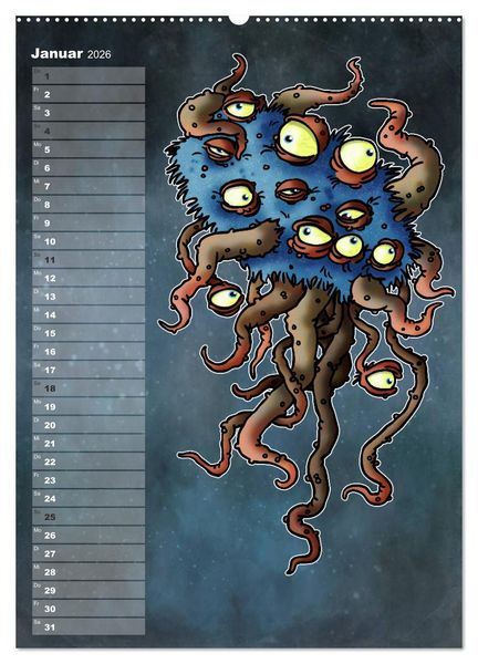 Produktbild: Bestiarium Vladi Krafft (Wandkalender 2026 DIN A2 hoch), CALVENDO Monatskalender