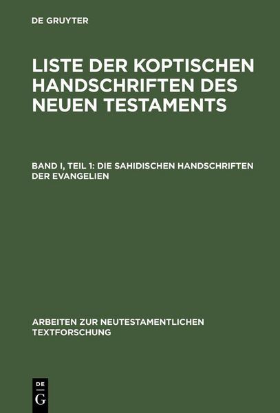 Produktbild: Die sahidischen Handschriften der Evangelien