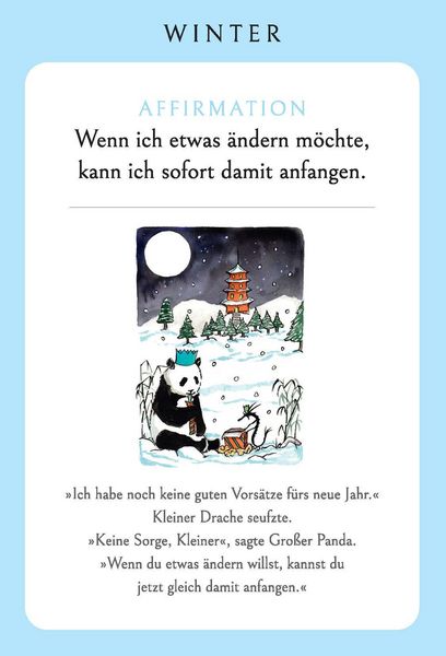 Produktbild: Gro&szlig;er Panda und Kleiner Drache Affirmationskarten