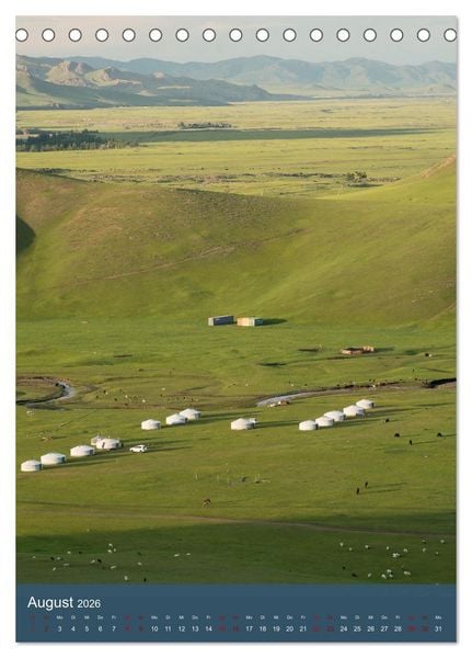Produktbild: Mongolei - Mensch, Natur und Religion im Einklang (Tischkalender 2026 DIN A5 hoch), CALVENDO Monatskalender