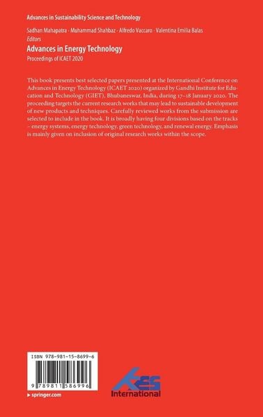 Produktbild: Advances in Energy Technology