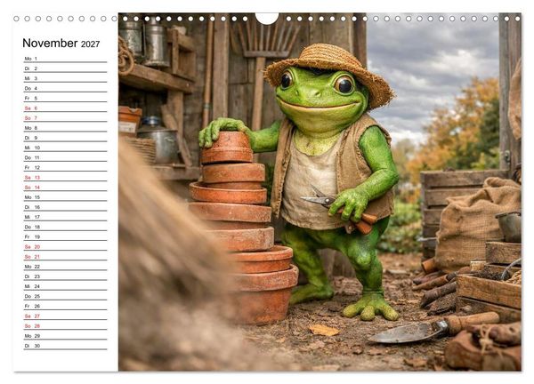 Produktbild: Frosch im Garten (Wandkalender 2027 DIN A3 quer), CALVENDO Monatskalender