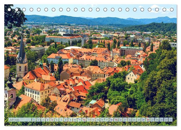 Produktbild: Ljubljana - Sloweniens wundersch&ouml;ne Hauptstadt (Tischkalender 2026 DIN A5 quer), CALVENDO Monatskalender