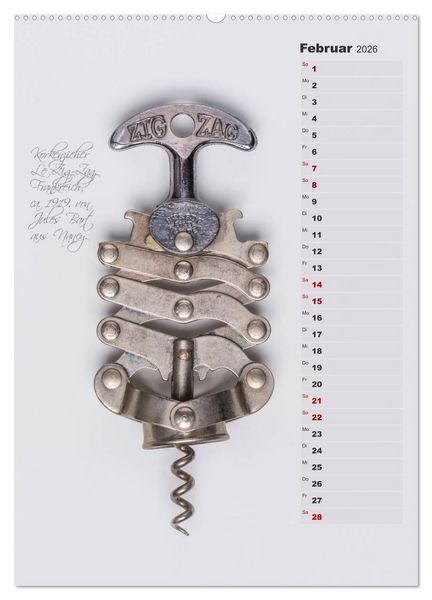 Produktbild: Emotionale Momente: Korkenzieher - geniales Alltagswerkzeug. Planer. (hochwertiger Premium Wandkalender 2026 DIN A2 hoch), Kunstdruck in Hochglanz