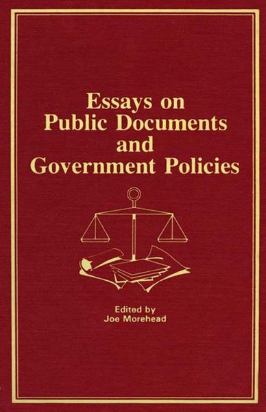 Produktbild: Essays on Public Documents and Government Policies