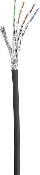 Produktbild: Renkforce RF-5469256 RJ45 Patchkabel CAT 6 S/FTP 2.00 m Schwarz mit Rastnasenschutz, vergoldete Steckkontakte, Flammwidrig 1 St.