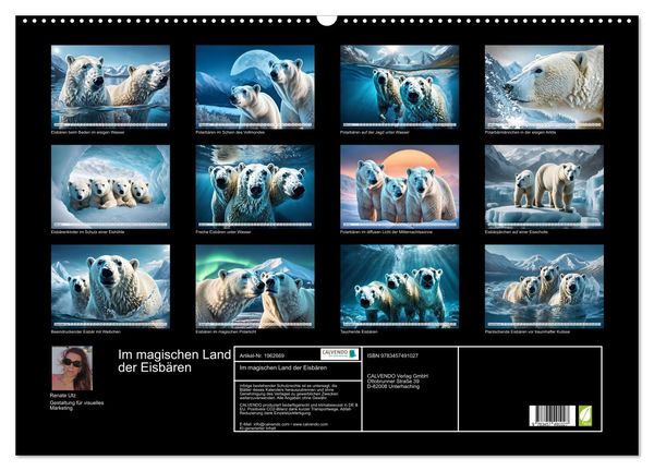 Produktbild: Im magischen Land der Eisb&auml;ren (Wandkalender 2026 DIN A2 quer), CALVENDO Monatskalender