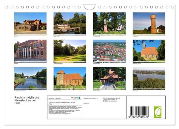 Produktbild: Parchim - Idyllische Kleinstadt an der Elde (Wandkalender 2026 DIN A4 quer), CALVENDO Monatskalender