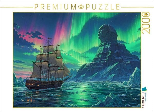 "CALVENDO Puzzle Szene aus ""Die Eissphinx"" von Jules Verne | 2000 Teile Lege-Größe 90x67cm Foto-Puzzle für glückliche Stunden"