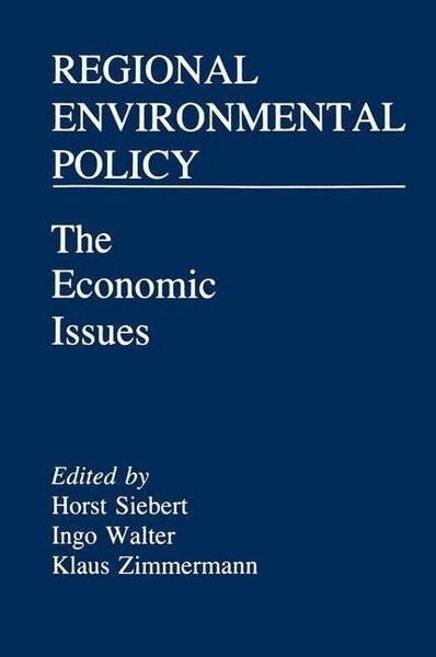 Produktbild: Siebert, H: Regional Environmental Policy