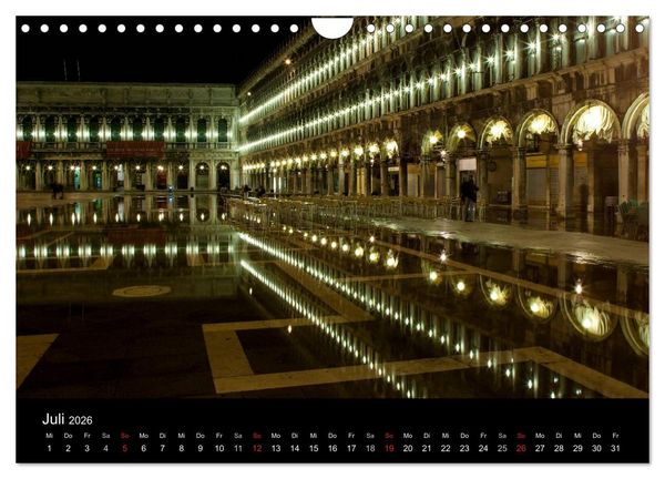 Produktbild: Venedig bei Nacht (Wandkalender 2026 DIN A4 quer), CALVENDO Monatskalender