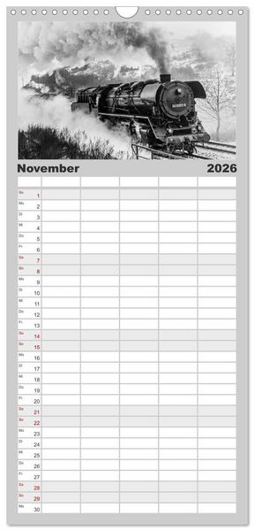 Produktbild: Familienplaner 2026 - Dampfloks in der DDR mit 5 Spalten (Wandkalender, 21 x 45 cm) CALVENDO