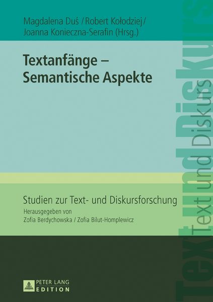 Produktbild: Textanf&auml;nge &ndash; Semantische Aspekte