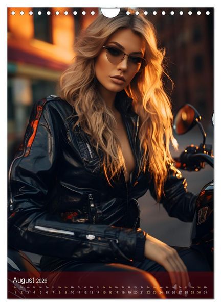Produktbild: Bikes and Girls: Sexy M&auml;dels auf hei&szlig;en Mottorr&auml;dern (Wandkalender 2026 DIN A4 hoch), CALVENDO Monatskalender
