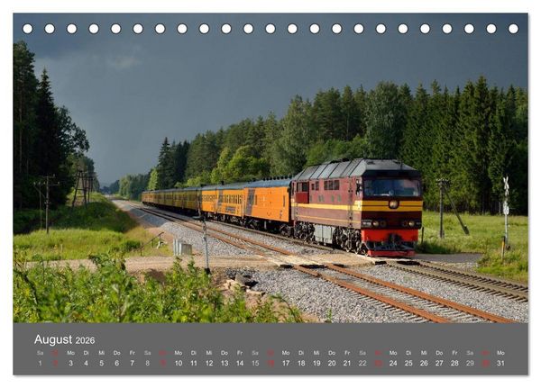 Produktbild: Eisenbahn Kalender 2026 - Oberlausitz und Nachbarl&auml;nder (Tischkalender 2026 DIN A5 quer), CALVENDO Monatskalender