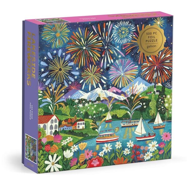 Lakeside Fireworks 500 Piece Foil Puzzle