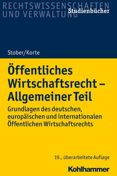 Produktbild: &Ouml;ffentliches Wirtschaftsrecht - Allgemeiner Teil