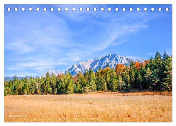Produktbild: Garmisch Partenkirchen Land - Wasser und Berge sind Leben (Tischkalender 2026 DIN A5 quer), CALVENDO Monatskalender