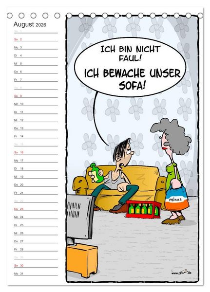 Produktbild: Trumix Cartoons - Autsch, das tut weh! (Tischkalender 2026 DIN A5 hoch), CALVENDO Monatskalender