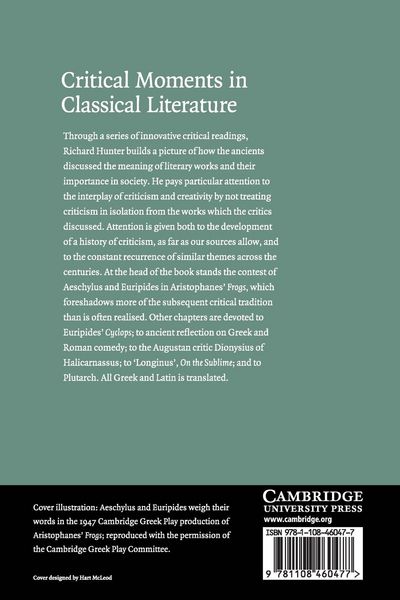 Produktbild: Critical Moments in Classical Literature