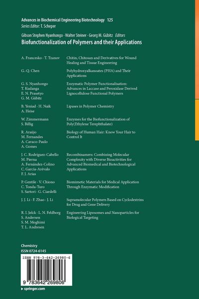 Produktbild: Biofunctionalization of Polymers and their Applications
