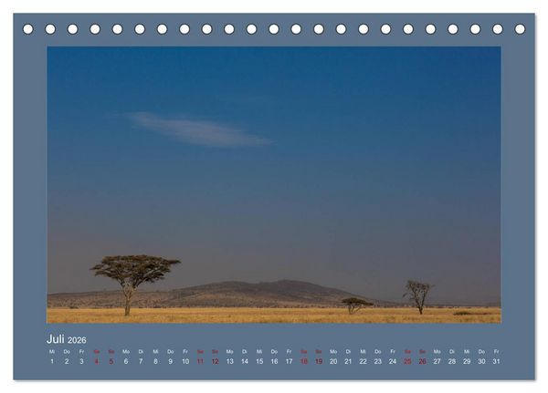 Produktbild: Tansania - Mensch, Tier und Landschaft (Tischkalender 2026 DIN A5 quer), CALVENDO Monatskalender