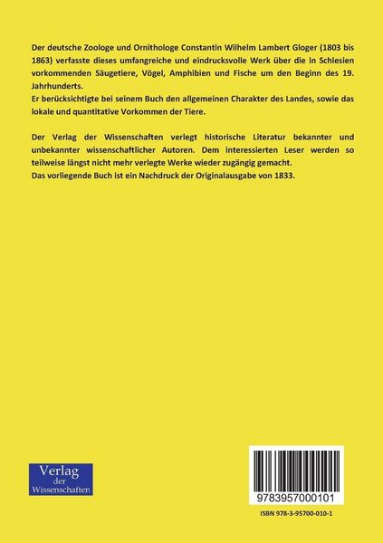 Produktbild: Schlesiens Wirbeltier-Fauna