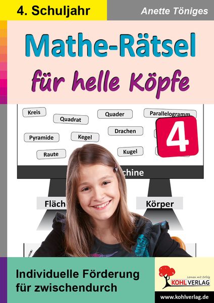 Produktbild: Mathe-R&auml;tsel f&uuml;r helle K&ouml;pfe / Klasse 4